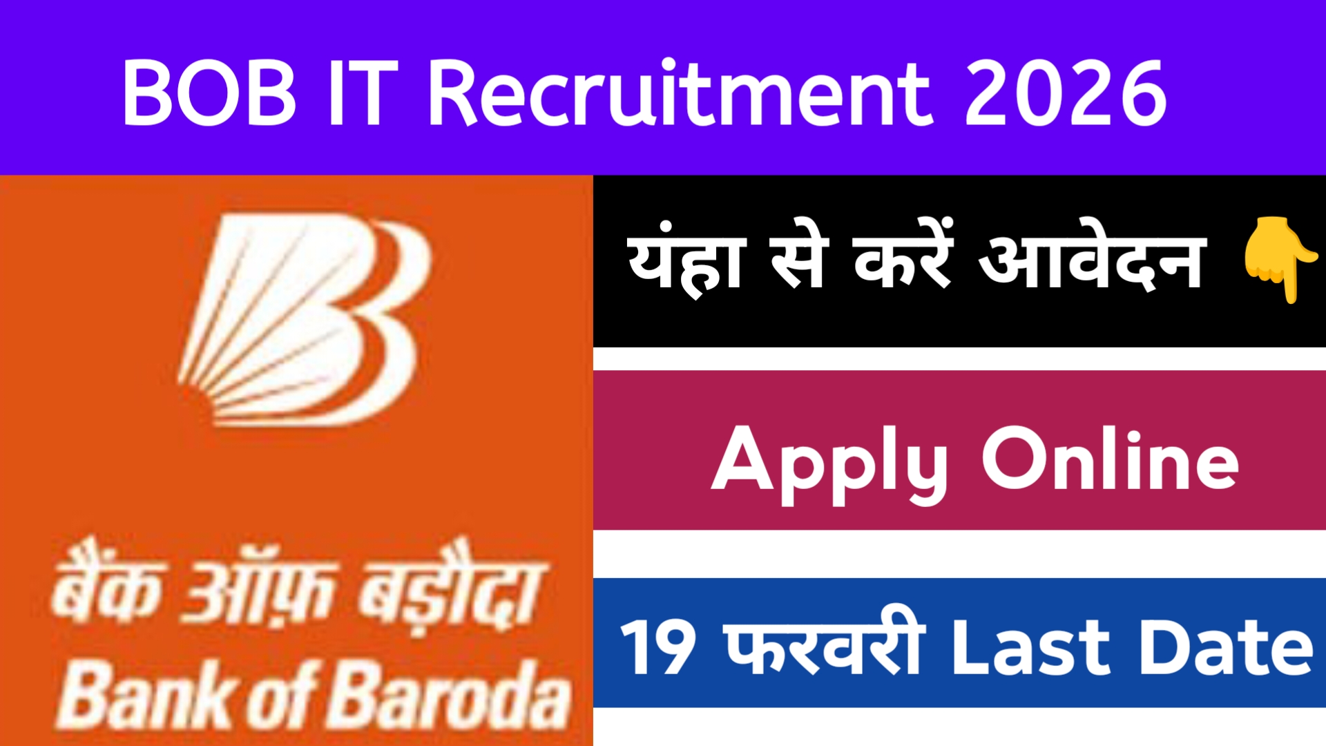 Bank of Baroda IT Recruitment 2026